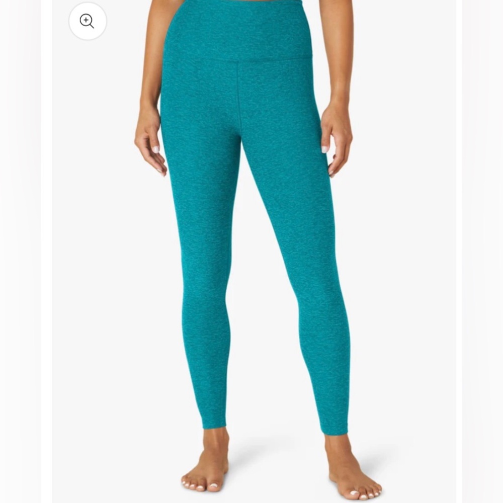 *PRISTINE* Beyond Yoga Caught in the Midi Leggings Peacock Blue Heather Medium M